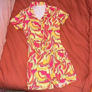 Colorful short sleeve bodycon jumpsuit/ playsuit